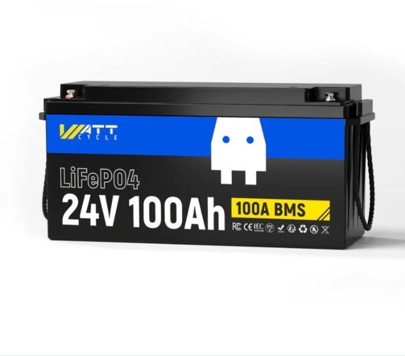 WattCycle Batería LiFePO4 24V 100Ah 1