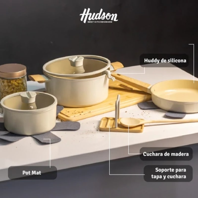 Batería De 5 Piezas Para Inducción Antiadherente Cerámico Línea Harmony 2