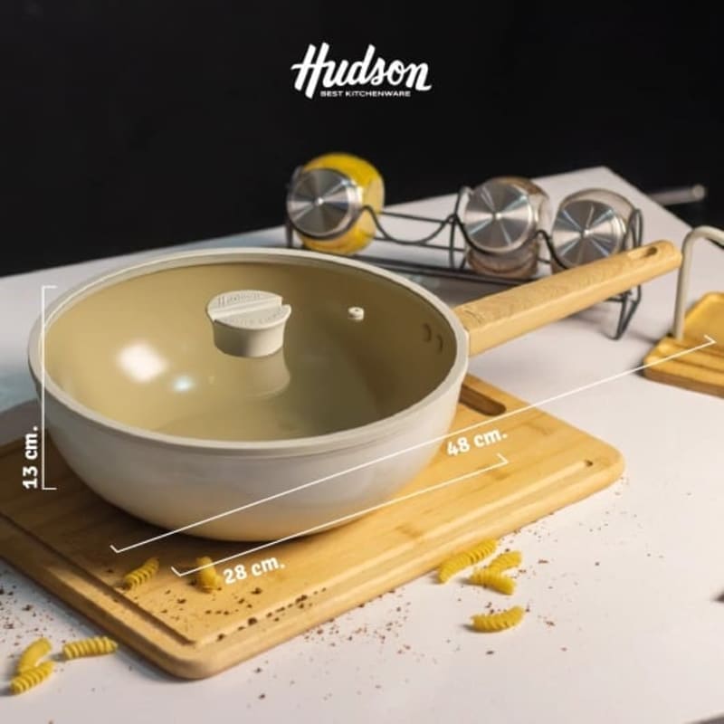 Wok De Aluminio Con Antiadherente Cerámico 28 Cm Línea Harmony 1