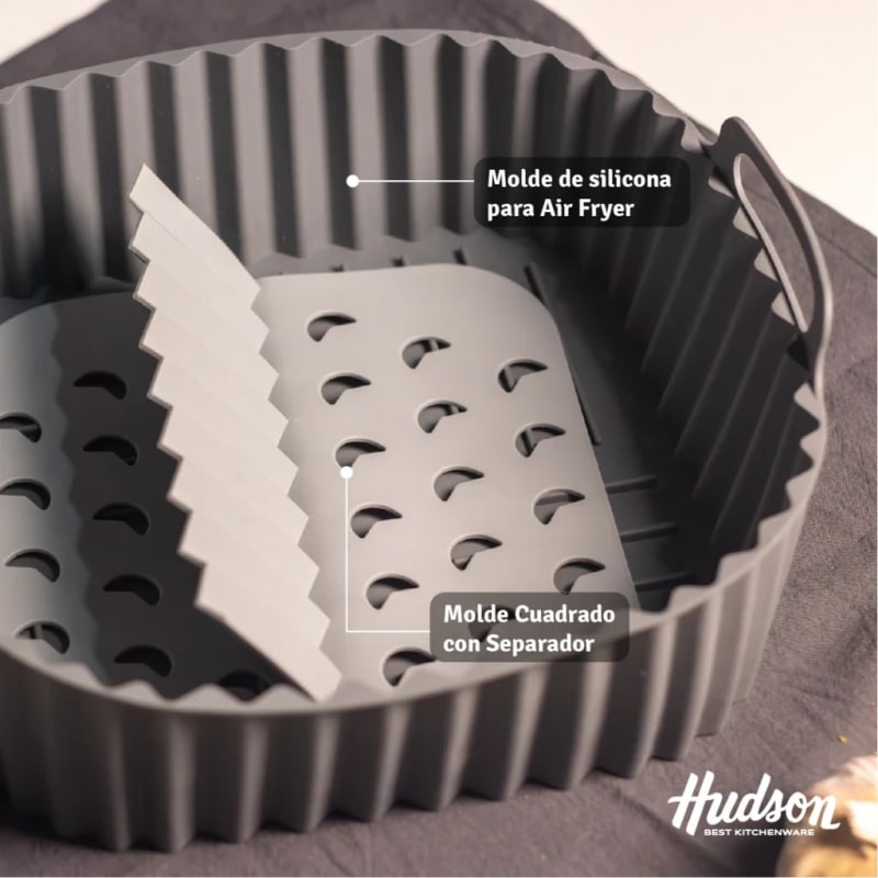 Molde de Silicona para Air fryer 22x7,5 Cm Con separador 2