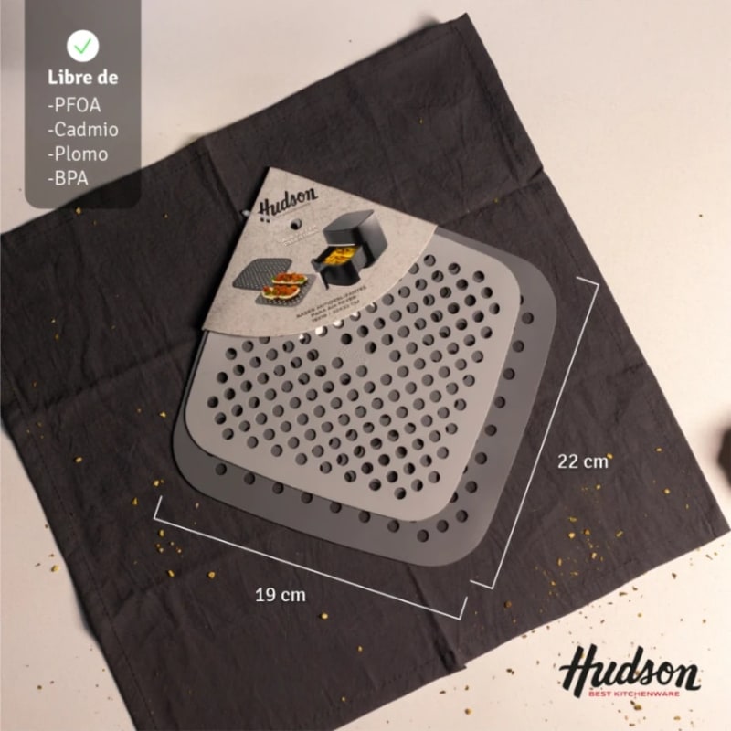 Moldes X2 Para Airfryer Silicona 22x19 Cm Cuadrado 1