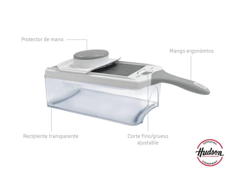 Mandolina 4 en 1 con contenedor plastico y filos de acero inoxidable 1