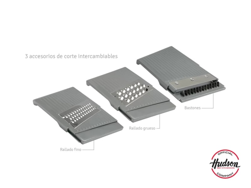 Mandolina 4 en 1 con contenedor plastico y filos de acero inoxidable 2