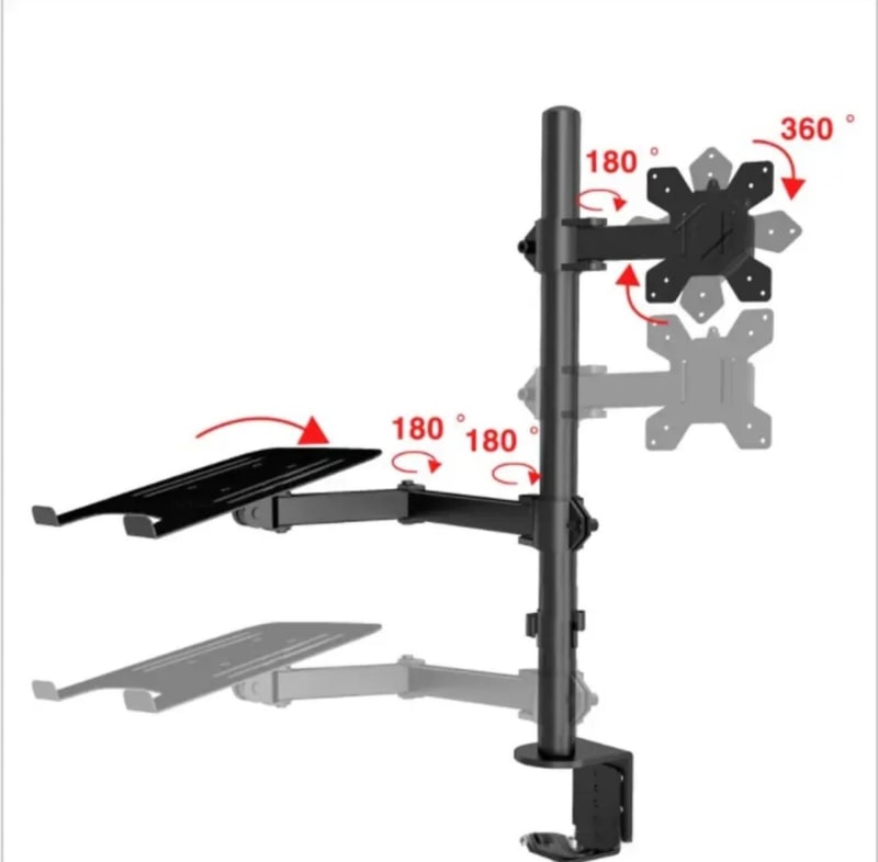 Brazo Monitor Laptop Soporte Doble Escritorio Ajustable 3