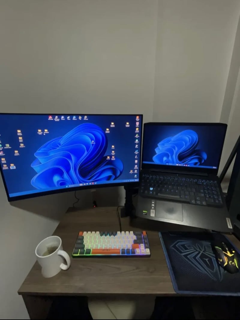 Brazo Monitor Laptop Soporte Doble Escritorio Ajustable 7