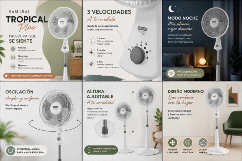 Ventilador de pie Samurai Tropical Plus 1