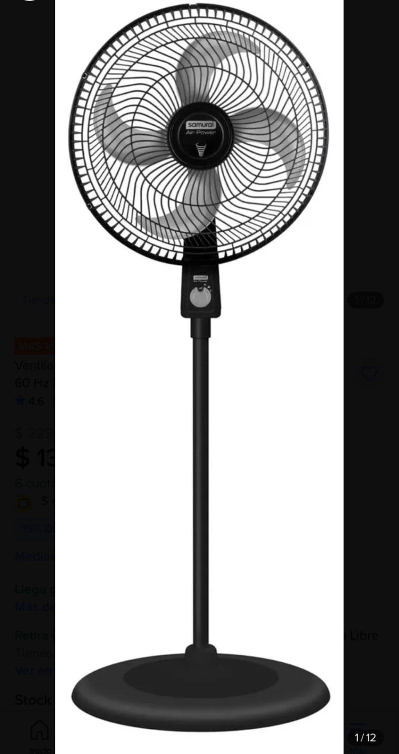 Ventilador Samurai Air Power Pedestal Negro 1