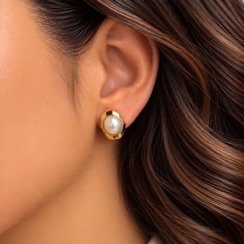 Aretes con perla 2