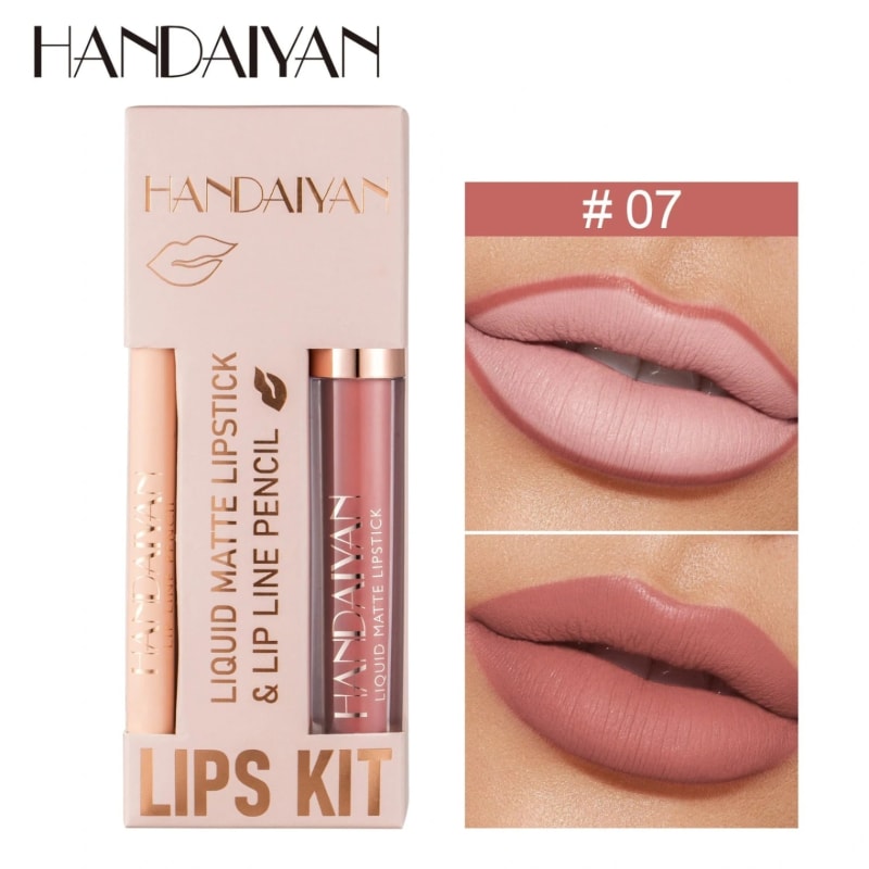 KIT LÁPIZ DELINEADOR+LABIAL LIQUÍDO MATE 2