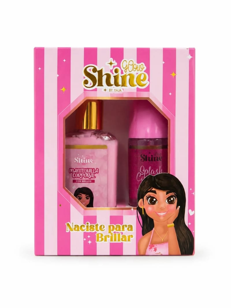 MINI KIT ROSADO GLOW SHINE BY YAJA MANTEQUILLA+SPLASH 1