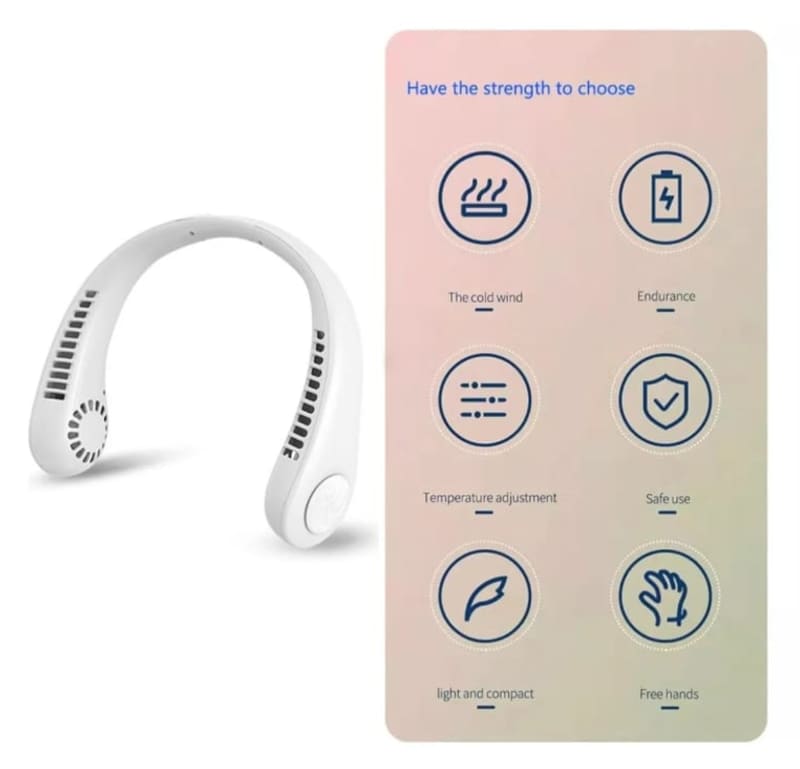 Ventilador de Cuello Portátil Recargable 1