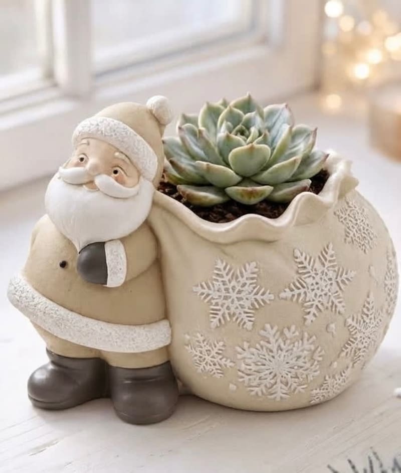 Papá Noel maceta/vela 1
