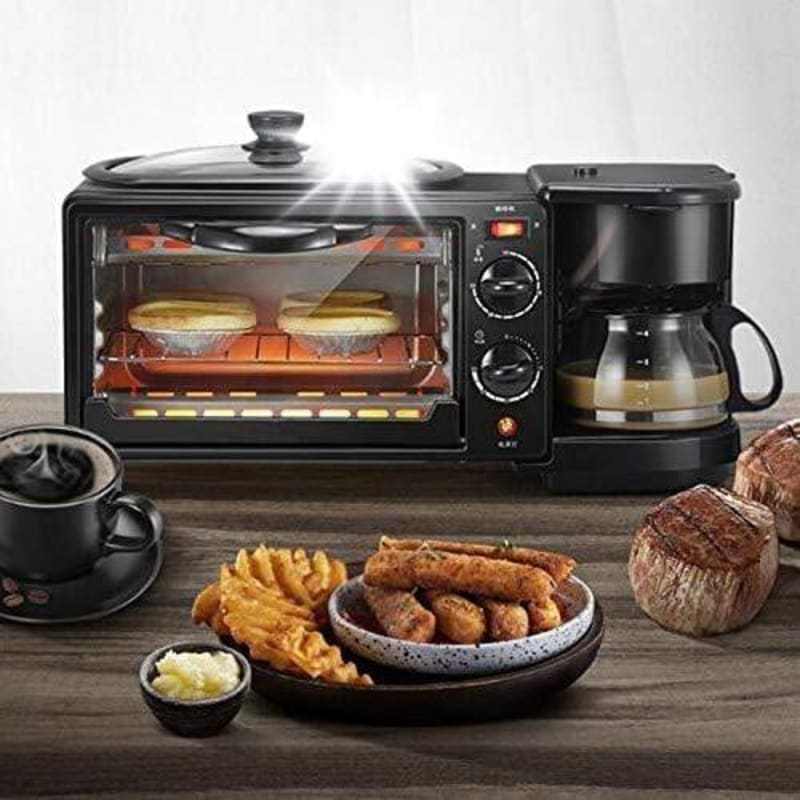Máquina de Desayuno 3 en 1: Cafetera, Horno y Sartén 1