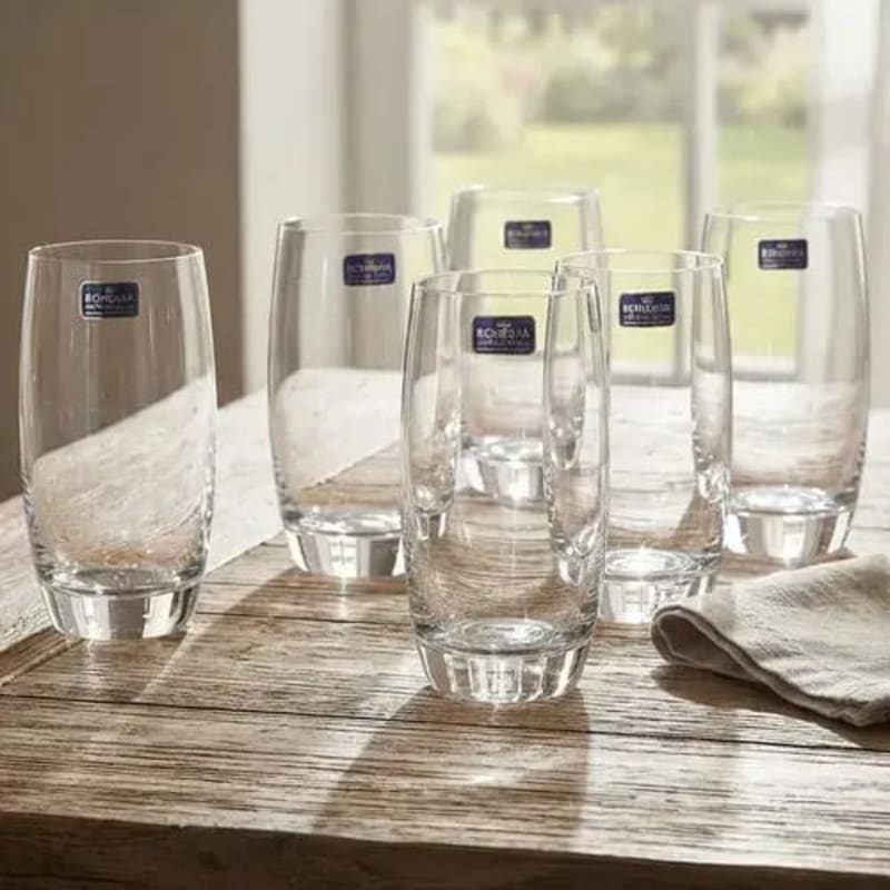 Set de 6 Vasos Altos de Cristal de Bohemia 1