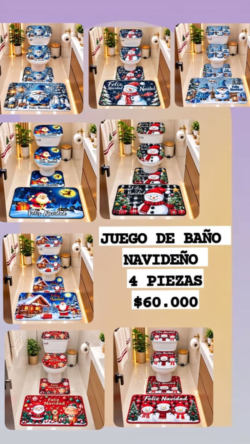 JUEGO DE BAÑO NAVIDEÑO 1
