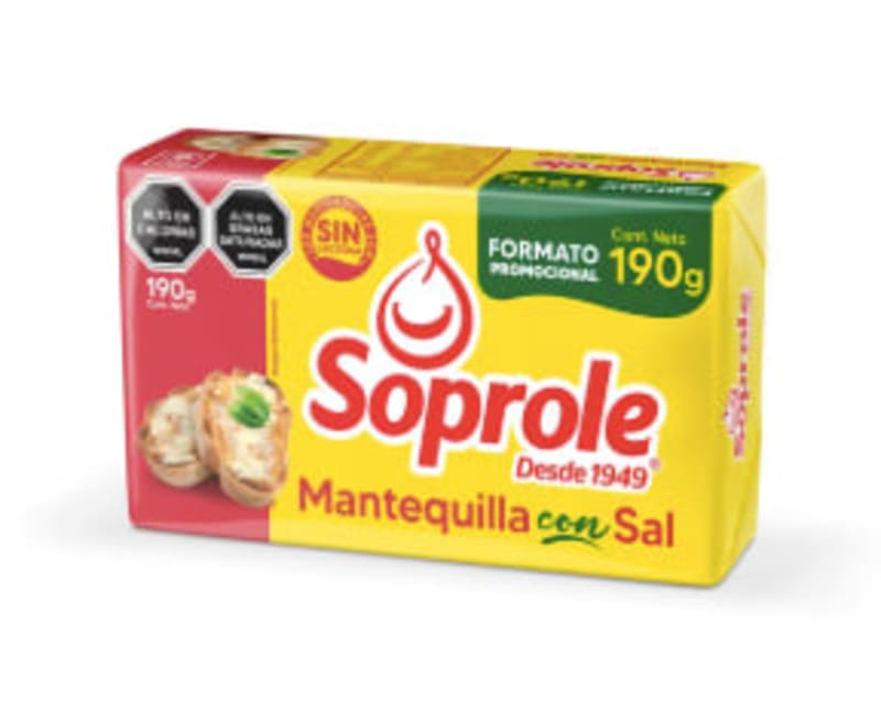 Mantequilla con sal Soprole 190g 1