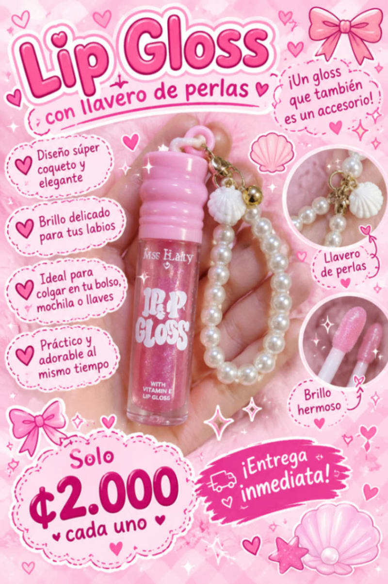 Gloss con Llavero tropical 1