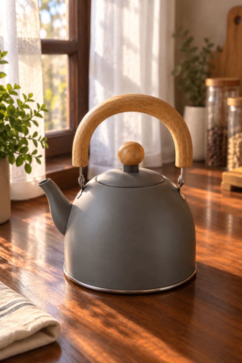 Pava de Acero Inoxidable Gris 1.5 Lts con Pico Matero para Inducción 1