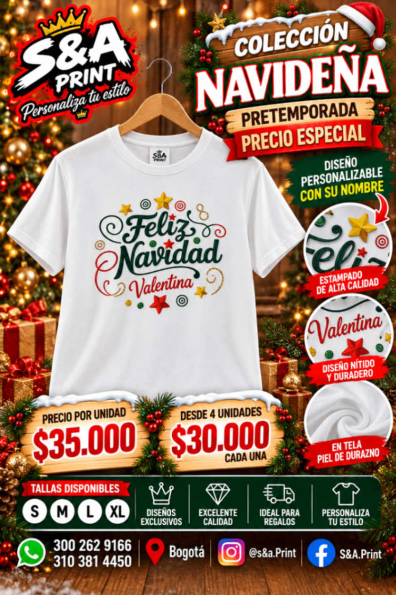 SUPER INICIO PRE-TEMPORADA DE NAVIDAD DISEÑOS PERSONALIZADOS TELA PIEL DE DURAZNO ESTAMPADO DTF DE ALTA CALIDAD 1