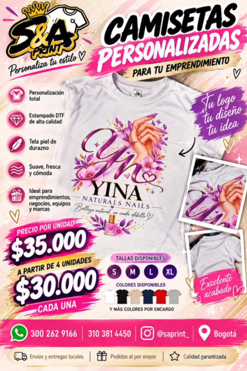 DISEÑOS PERSONALIZADOS DTF DE ALTA CALIDAD TELA PIEL DE DURAZNO O SEDA FRIA 1