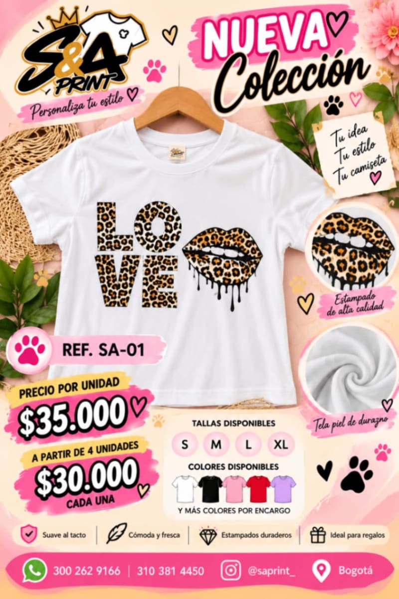COLECCIÓN DAMA PERSONALIZA A TU GUSTO TELA PIEL DE DURAZNO O SEDA FRIA DTF DE ALTA CALIDAD 1