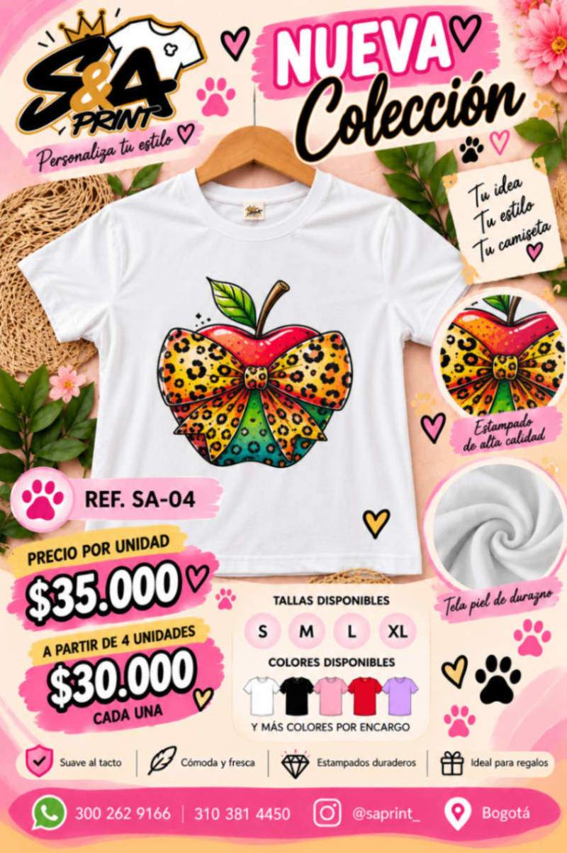 COLECCIÓN DAMA PERSONALIZA A TU GUSTO TELA PIEL DE DURAZNO O SEDA FRIA DTF DE ALTA CALIDAD 1