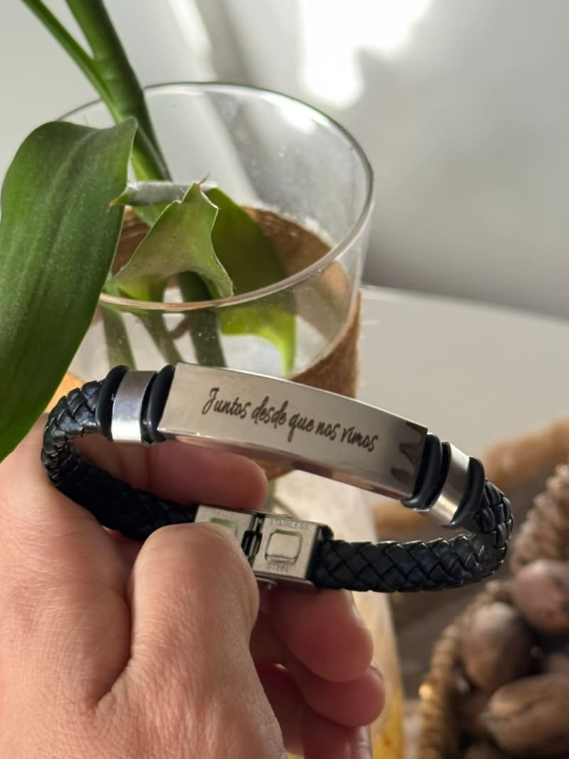 Pulsera Simil Cuero/Acero 4