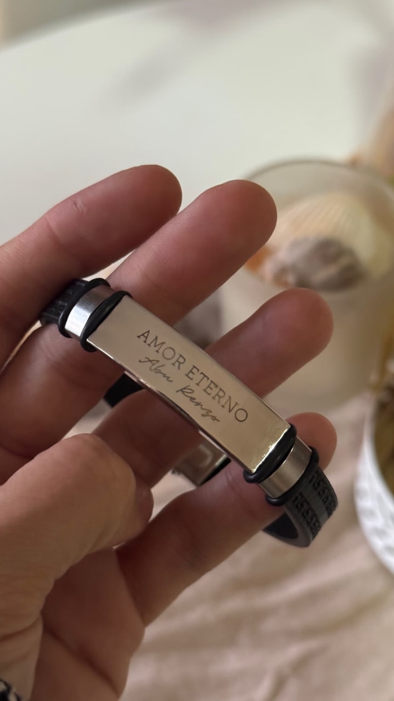 Pulsera Simil Cuero/Acero 1