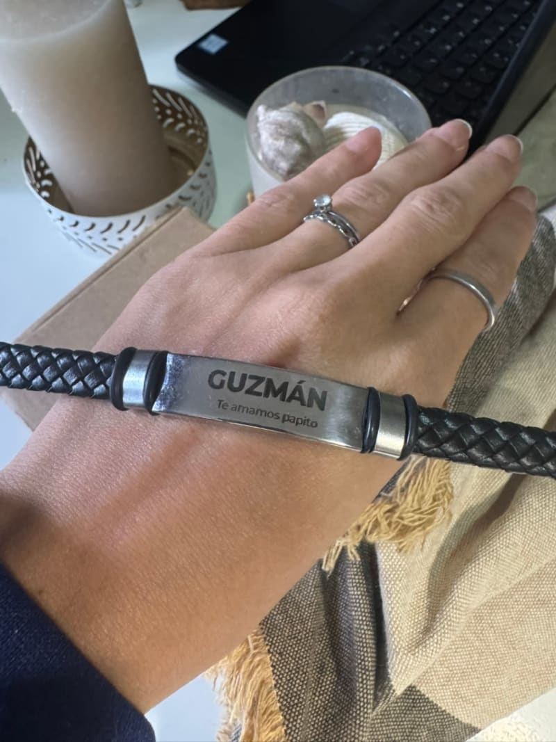 Pulsera Simil Cuero/Acero 3