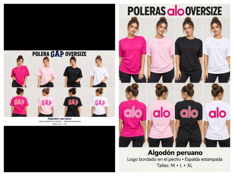 Poleras Oversize Dama 1