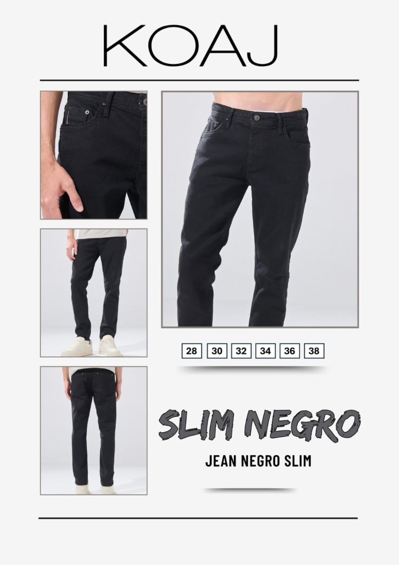 JEAN KOAJ NEGRO SLIM FIT 1