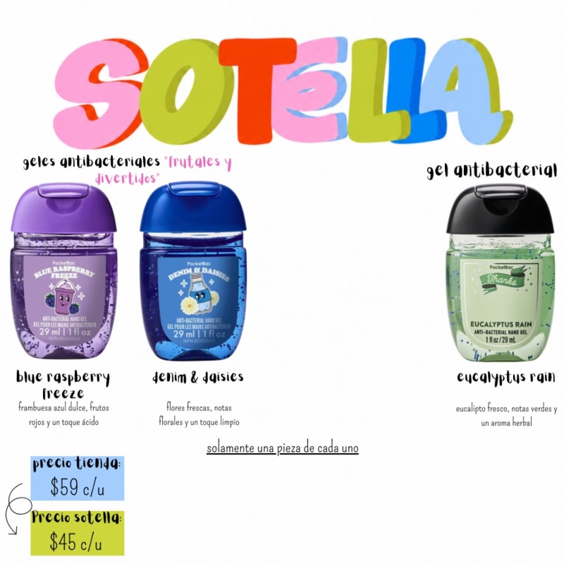 geles antibacteriales pocketbac de bath & body works 4