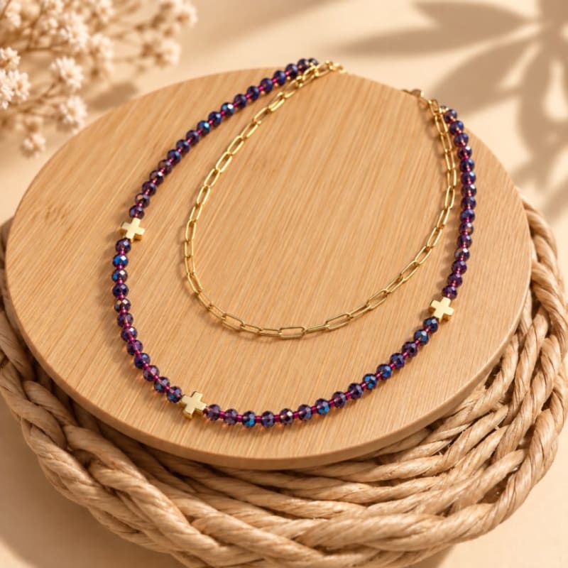 Doble cadena , morado 1