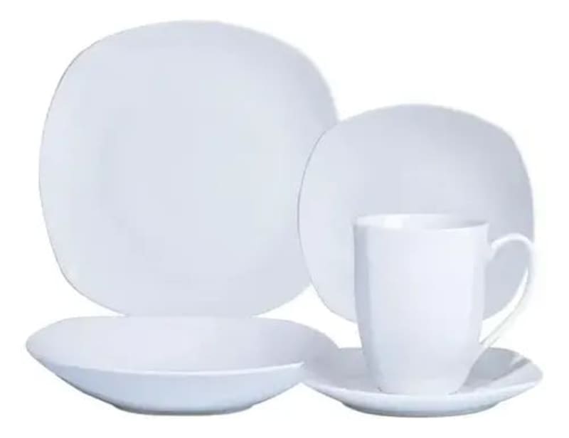 Juego De Vajilla 30 Piezas Porcelana 30 Piezas Blanco 1