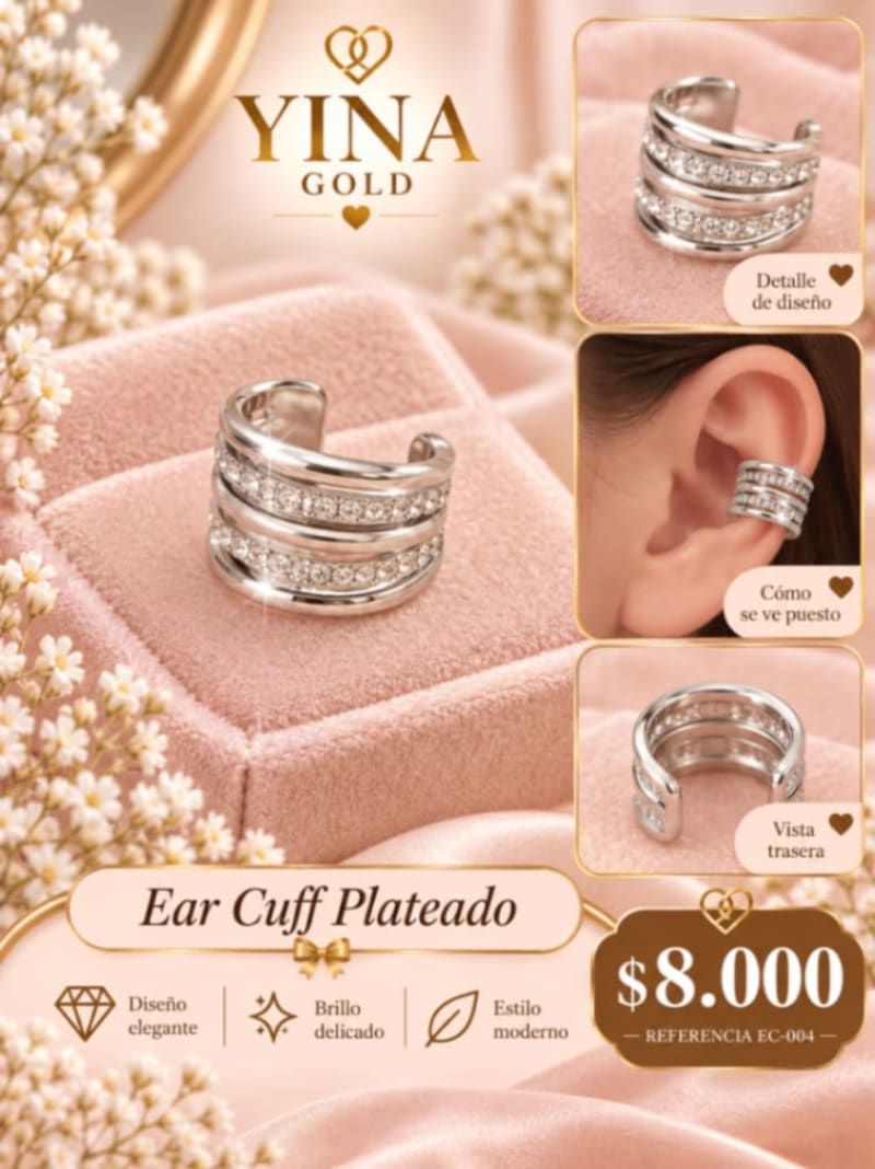 EAR CUFF PLATEADO 1