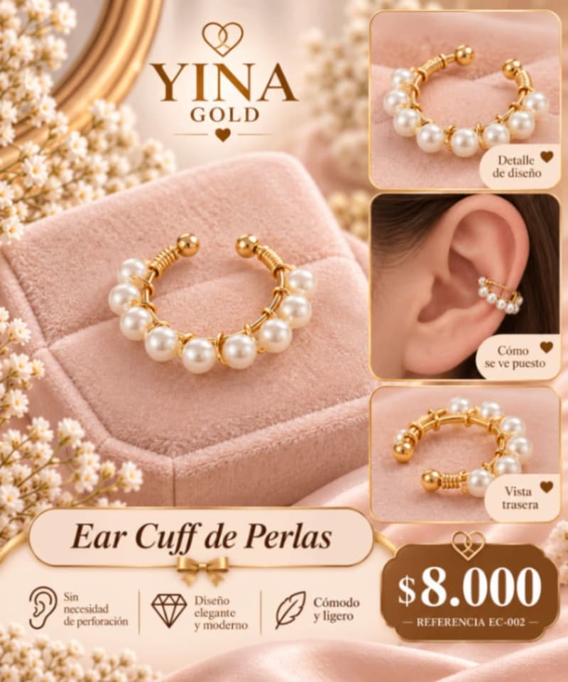 EAR CUFF PERLAS 1