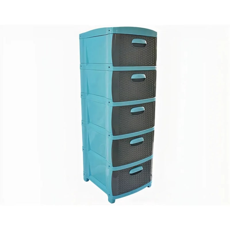 Referencia: 37236 Organizador Rattan Dubai x5 - Azul Gris Prodehogar 1