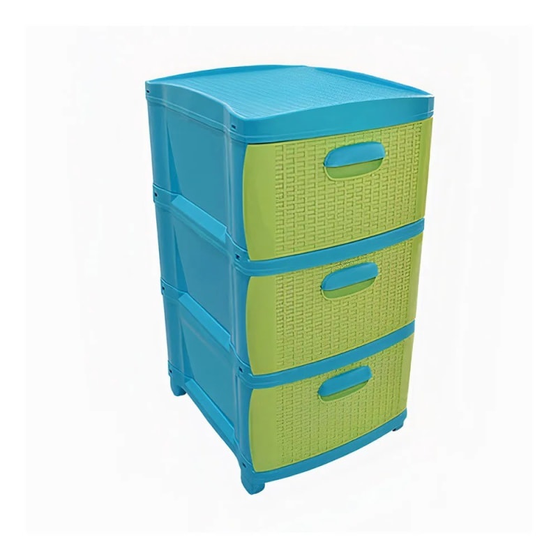 Referencia: 37224 Organizador Rattan Dubai x3 - Azul Verde Prodehogar 1