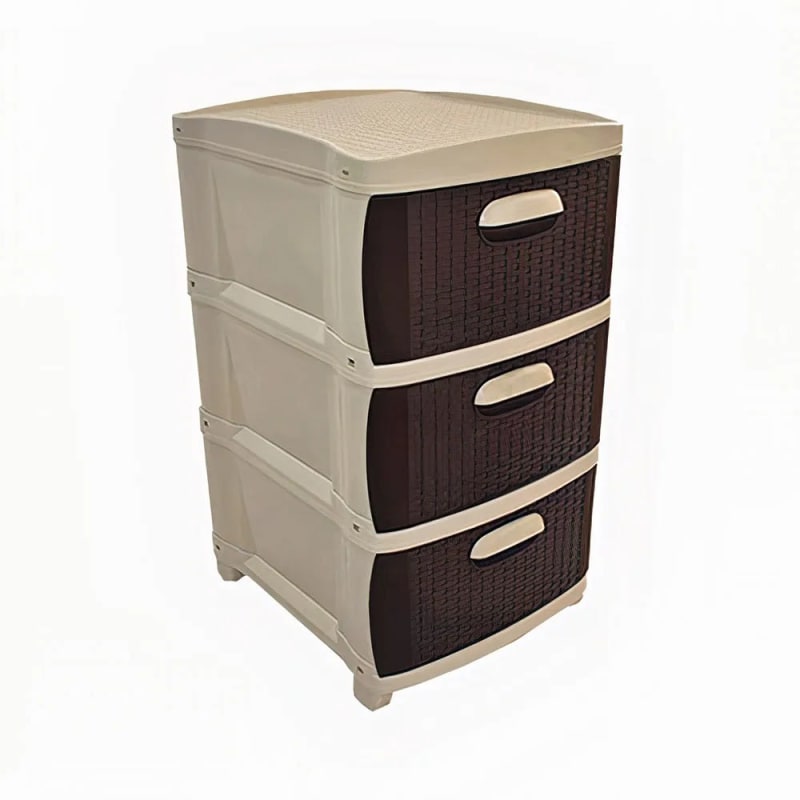 Referencia: 37217 Organizador Rattan Dubai 3 Niveles- Beige Café Prodehogar 1