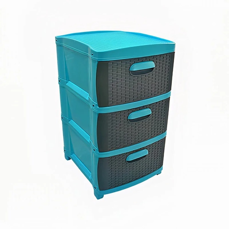Referencia: 37227 Organizador Rattan Dubai x3 - Azul Gris Prodehogar 1