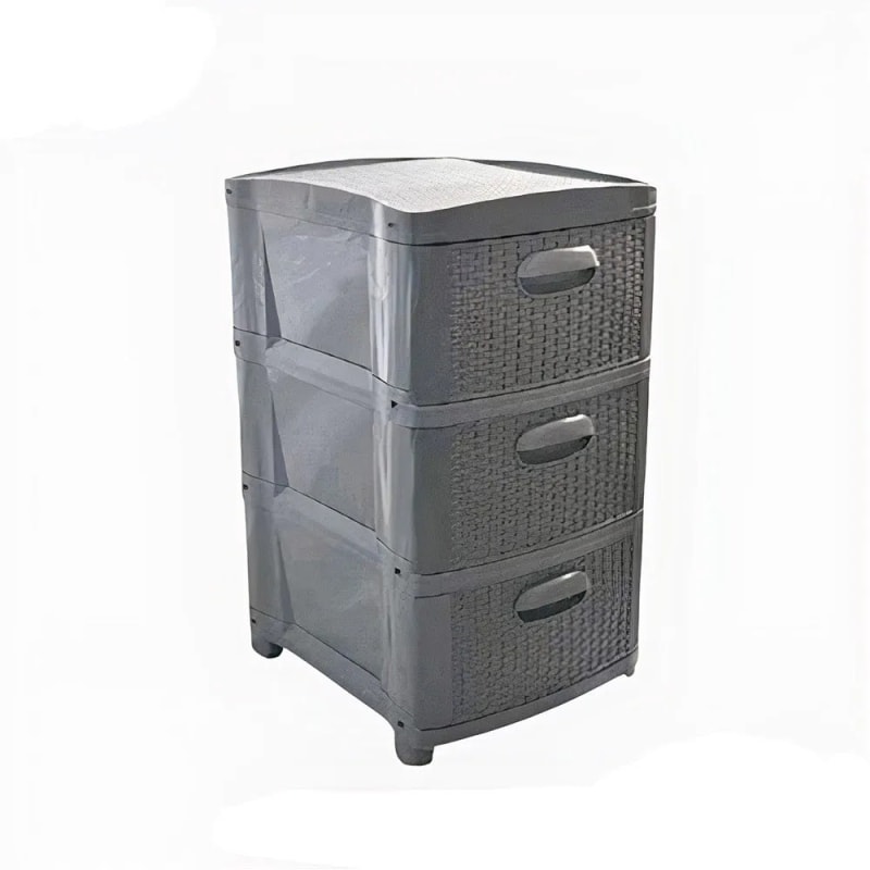 Referencia: 41605 Organizador Rattan Dubai 3 Niveles - Gris Prodehogar 1