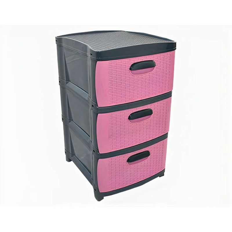 Referencia: 38397 Organizador Rattan Dubai x3 - Gris Rosado Prodehogar 1