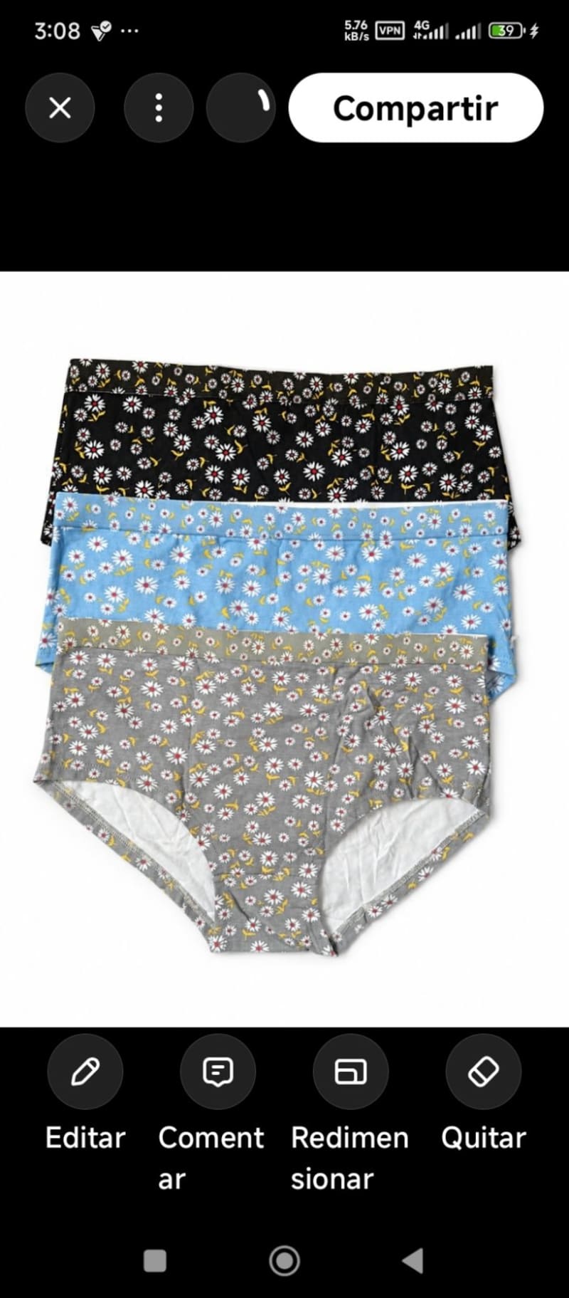 Blumer de algodón tallas XL 1