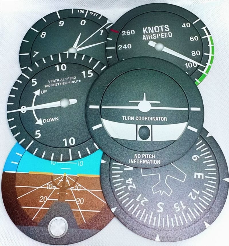 Portavasos de instrumentos de vuelo ✈️💙 1