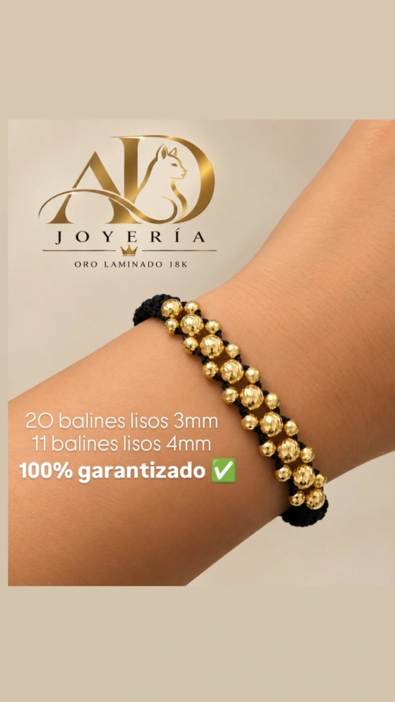 Manilla 3 Carriles, oro laminado 18k 1
