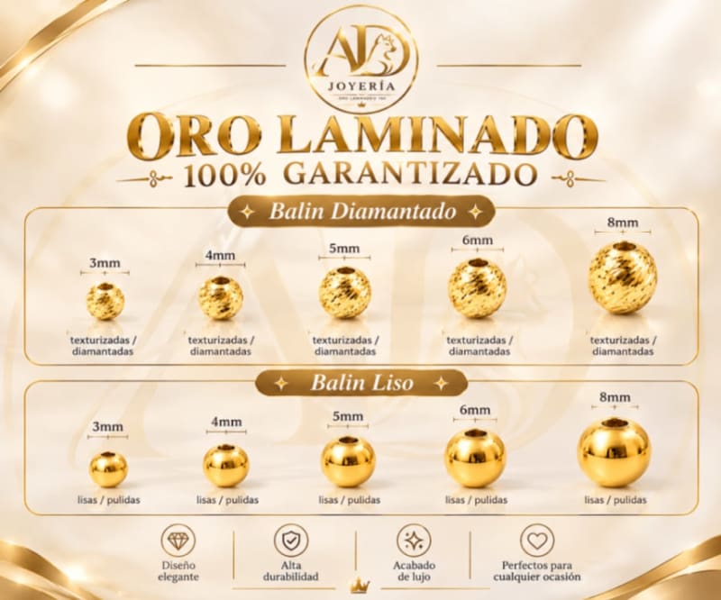 Balines diamantados y lisos 1