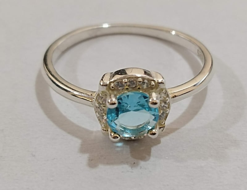 anillo de plata destello de cielo 1