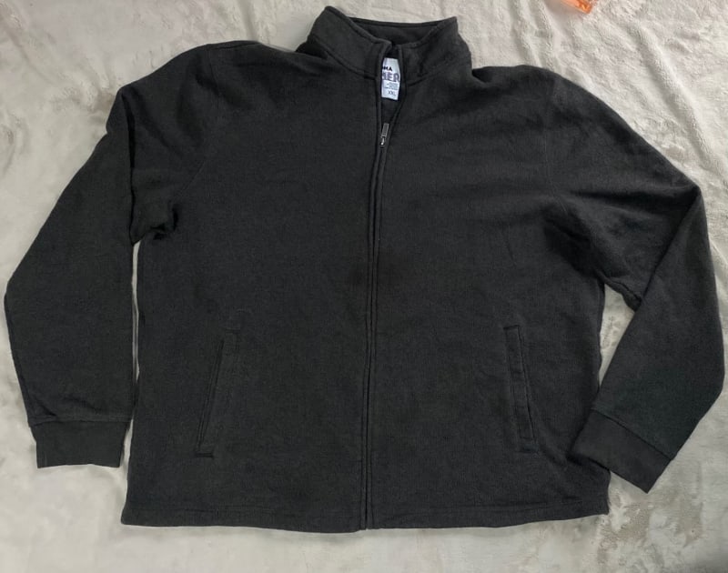 Chumpa polar gris XXL - con zipper - cuello alto" 1