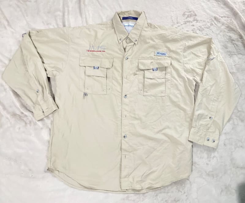 Camisa Columbia PFG - beige manga larga 1