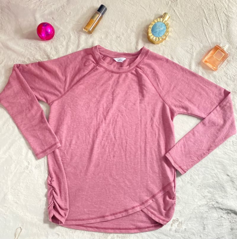 Blusa Danskin - color palo de rosa / mauve jaspeado 1